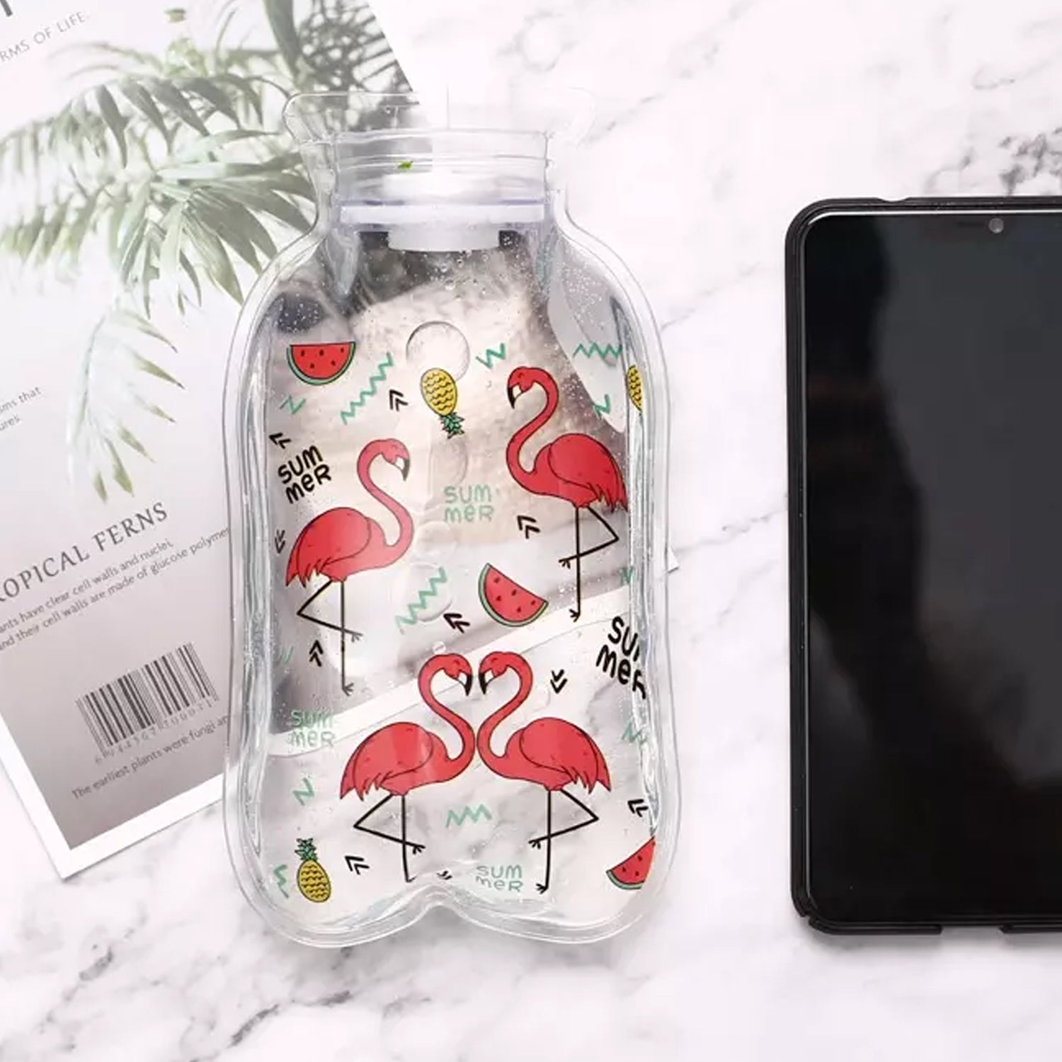 TRANSPARENT MULTI DESIGN SMALL HOT WATER BAG WITH COVER FOR PAIN RELIEF, NECK, SHOULDER PAIN AND HAND, FEET WARMER, MENSTRUAL CRAMPS. - infinityexculsivestore.com