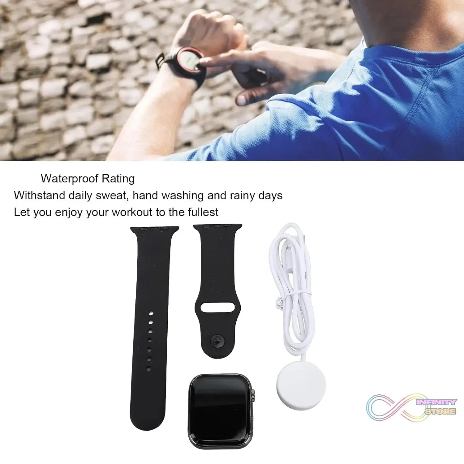 TX10 Pro Max Large Display Wireless Charging Smartwatch (1 Pc) - infinityexculsivestore.com