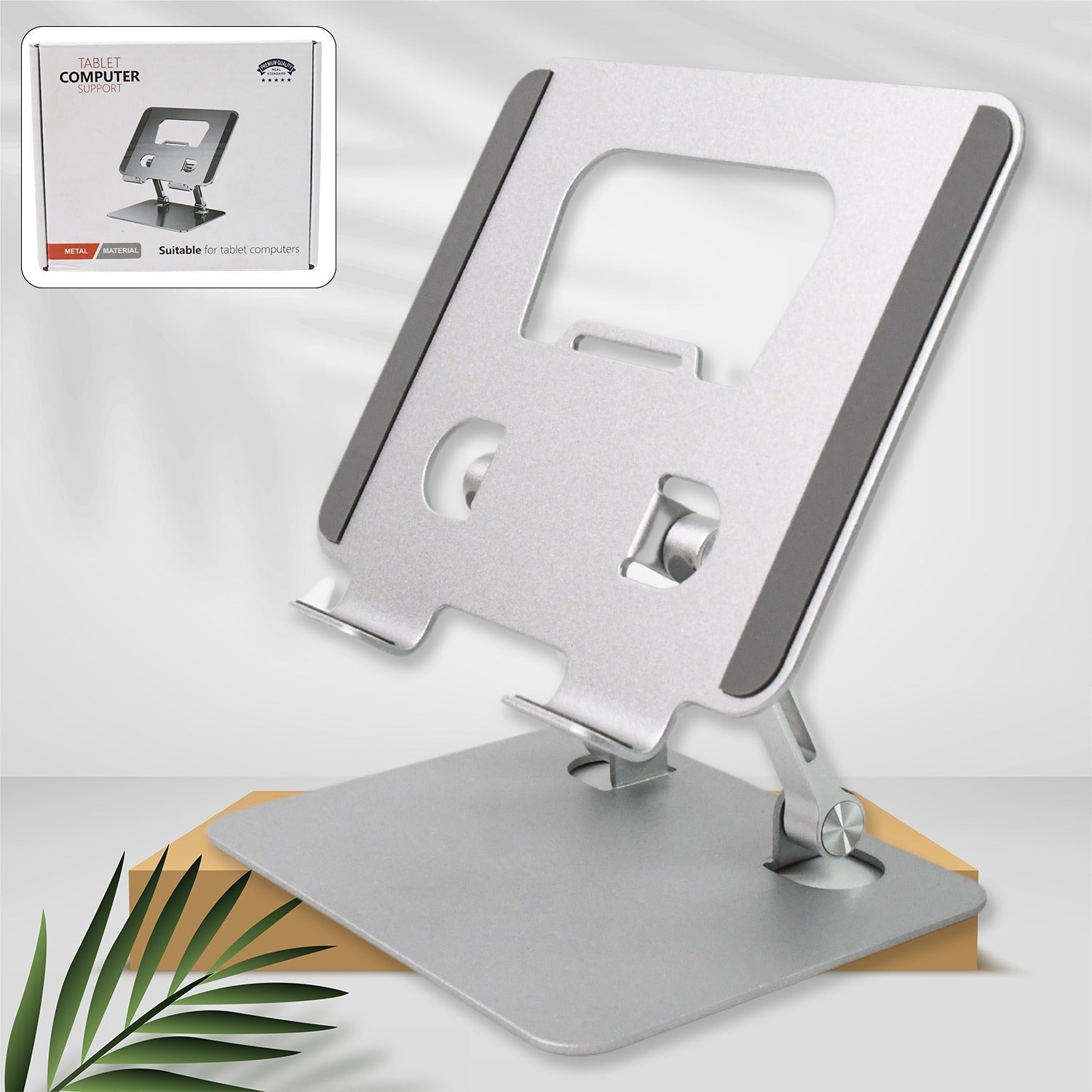Tablet Stand Metal Alloy Adjustable Bracket, Suitable For tablet Computers for Desk Ergonomic Foldable Metal Tablet Holder/Tablets/Mobile Phones - infinityexculsivestore.com