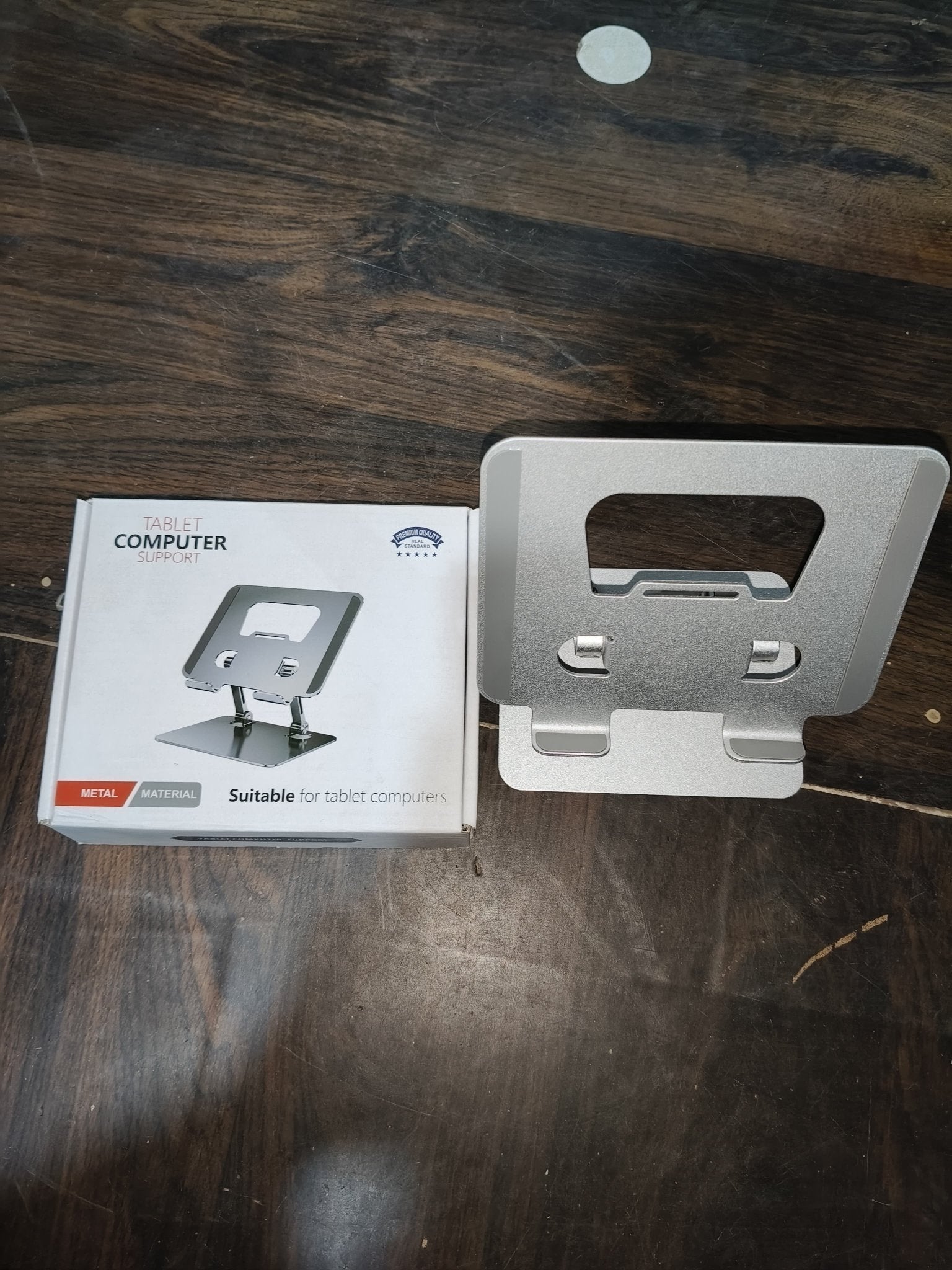 Tablet Stand Metal Alloy Adjustable Bracket, Suitable For tablet Computers for Desk Ergonomic Foldable Metal Tablet Holder/Tablets/Mobile Phones - infinityexculsivestore.com