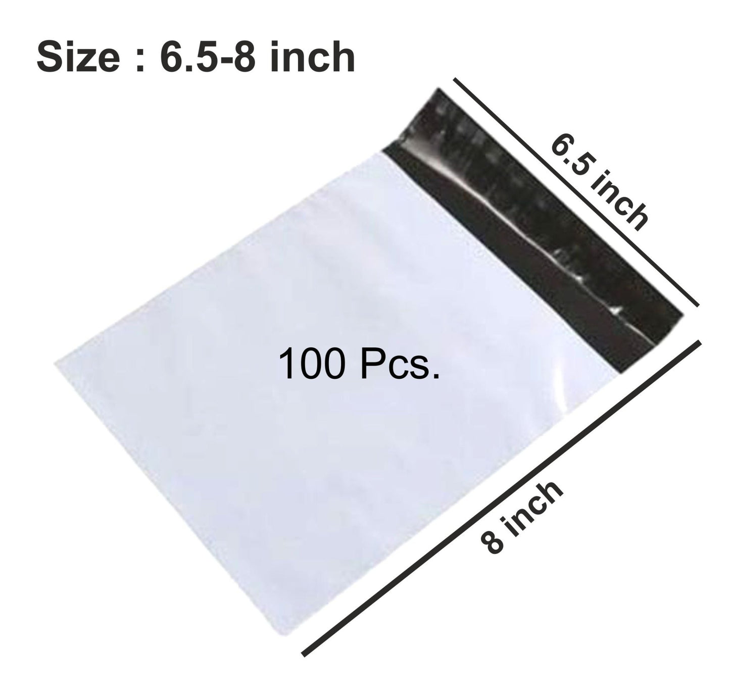 Tamper Proof Courier Bags(6.5X08 PLAIN 180 POD M1) - 100 pcs - infinityexculsivestore.com