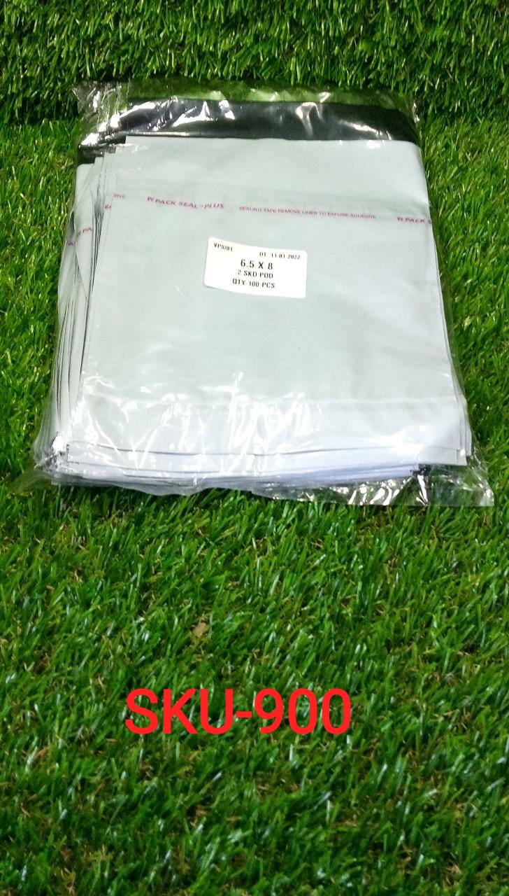 Tamper Proof Courier Bags(6.5X08 PLAIN 180 POD M1) - 100 pcs - infinityexculsivestore.com