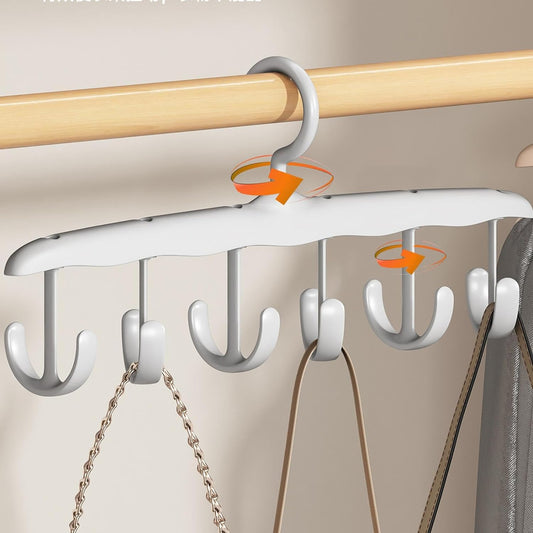 Tank Top Hanger, 12 - Hook Space Saving Hanger, Capacity Rotatable Wood Space Saving Hanger Closet Organizers and Storage for Dorm & Apartment for Tank Top - infinityexculsivestore.com