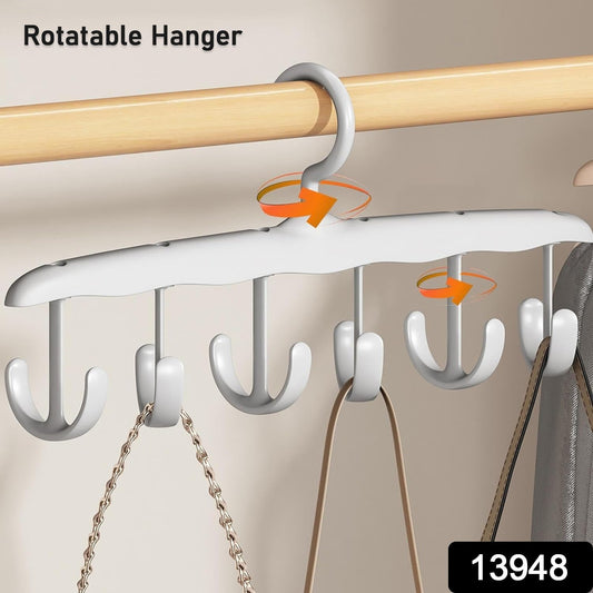 Tank Top Hanger, 12 - Hook Space Saving Hanger, Capacity Rotatable Wood Space Saving Hanger Closet Organizers and Storage for Dorm & Apartment for Tank Top - infinityexculsivestore.com