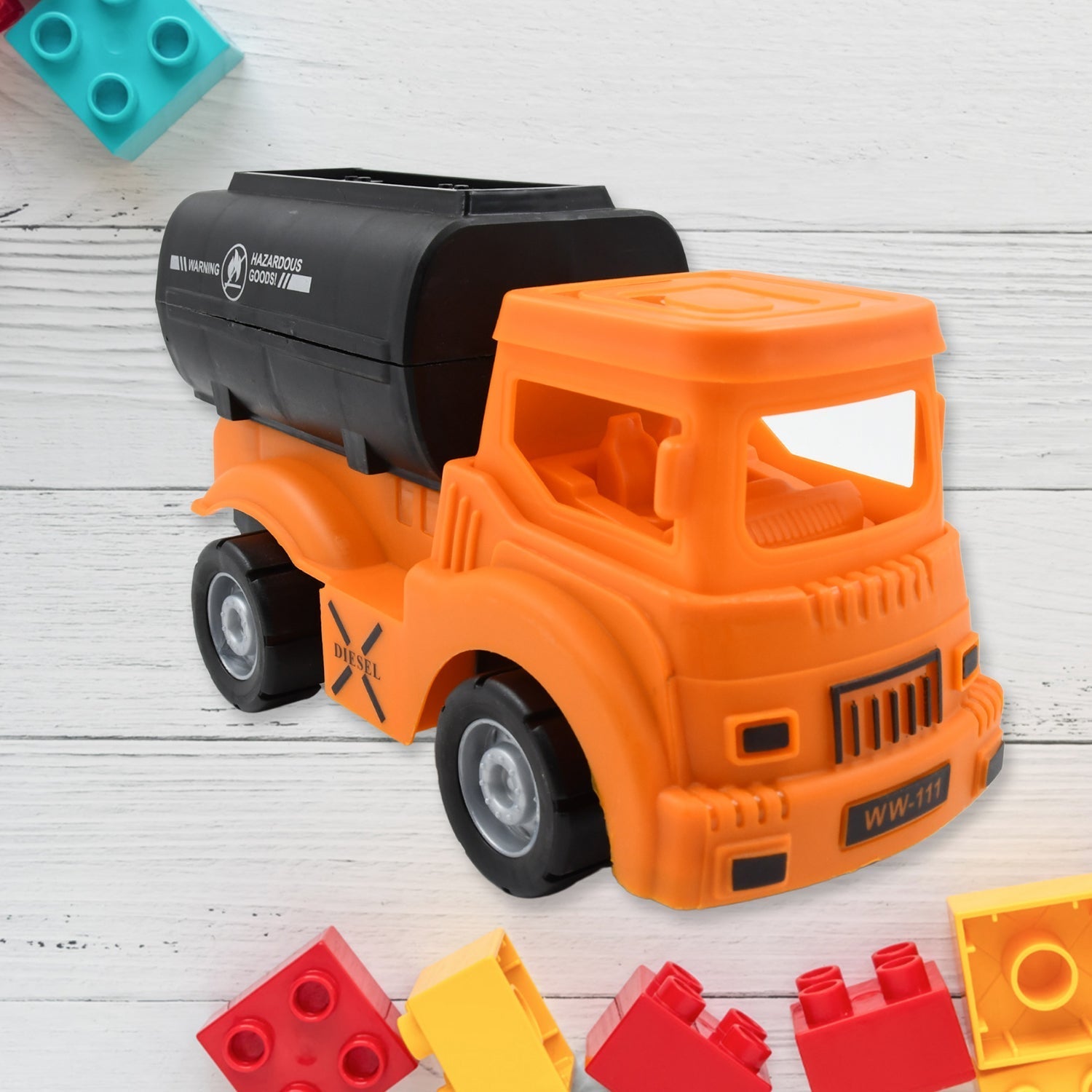 Tanker Truck Toys for Kids, friction power Vehicles Toy Truck, Plastic Truck, Friction Power Toy Trucks For Boys Girls, & Kids (1 Pc / Mix Color) - infinityexculsivestore.com