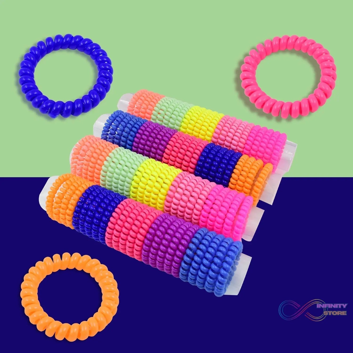 Telephone Wire Hair bands Pack of 100 Pcs - infinityexculsivestore.com