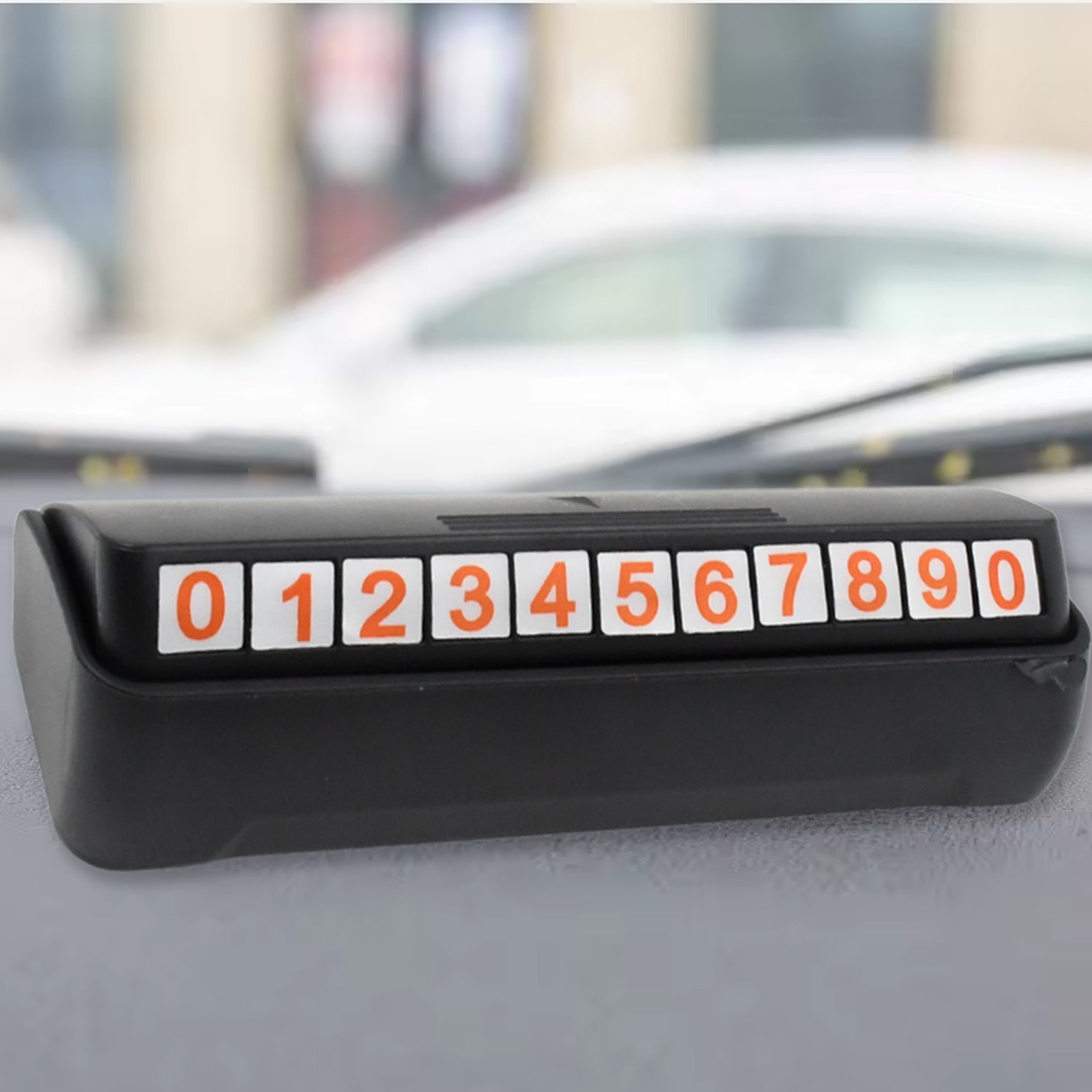 Temporary Car Parking Mobile Number Display with Magnetic Numbers Stickers (1Pc)  - infinityexculsivestore.com