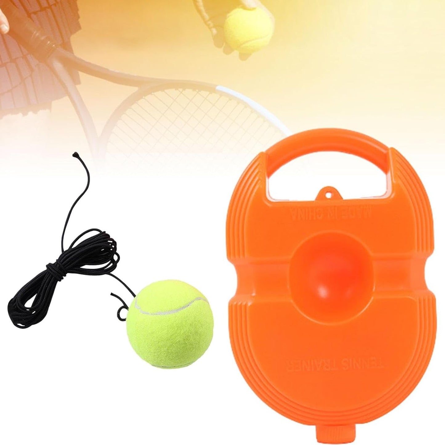Tennis Trainer Rebound Ball with String, Convenient Tennis Training Gear, Tennis Practice Device Base for Kids Adults - infinityexculsivestore.com