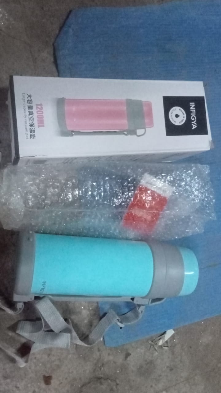 Stainless Steel Insulation Thermos, Double - Wall Vacuum Insulated Water Bottle For Travel, Outdoor Fitness Portable Travel Pot, Camping Coffee, Portable Car, Travel Keep Hot & Cold Large Capacity (1200 ML) - infinityexculsivestore.com