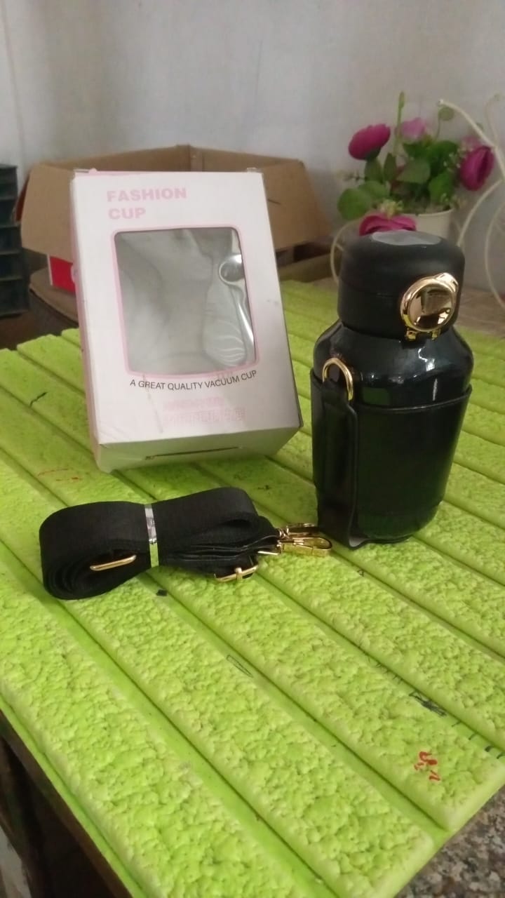 Thermos Steel Bottle, Push Button | Fashion Cup Temperature Display Bottle (420 ML) - infinityexculsivestore.com