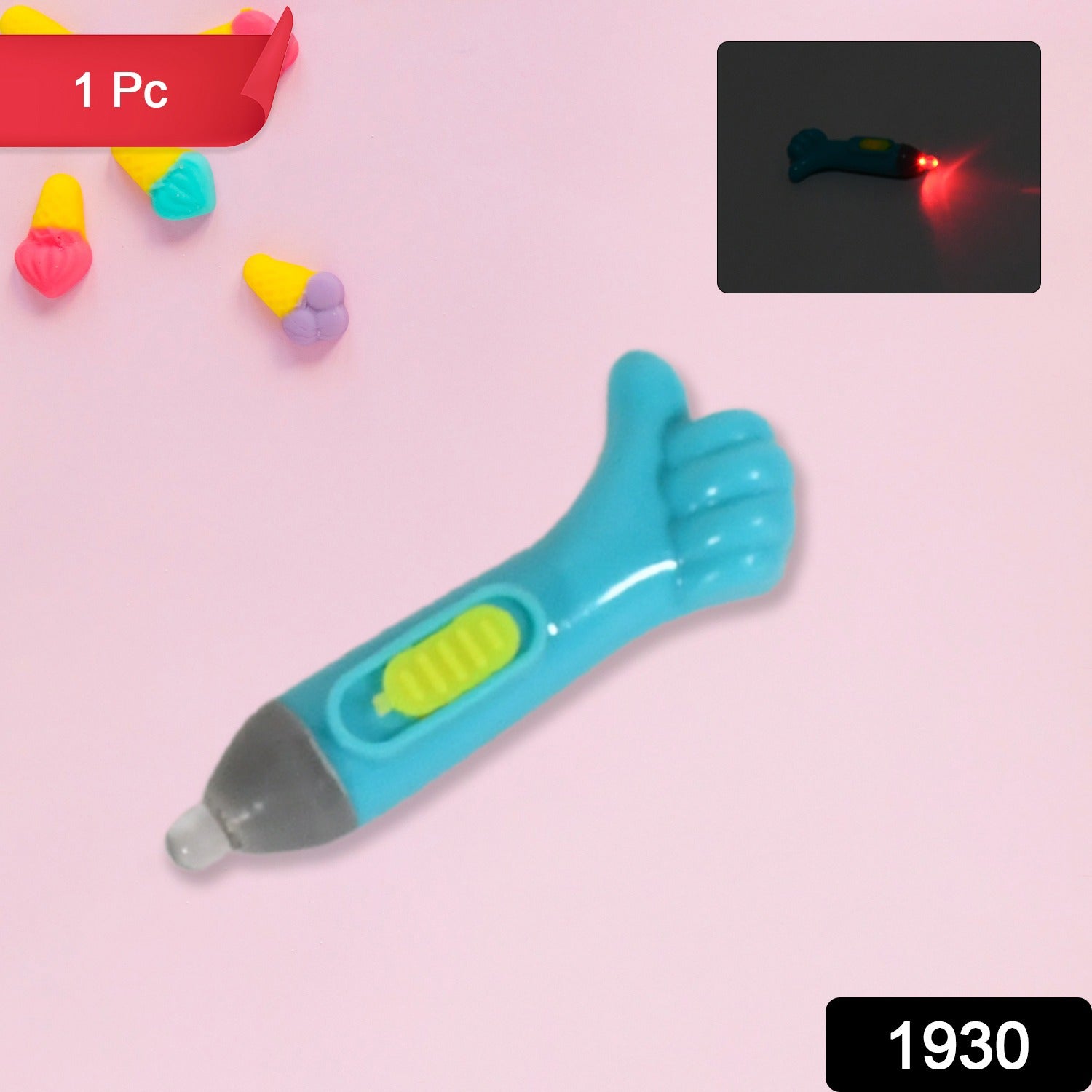 Thumb shaped light, lightning keychain, lightning toy, thumb shape LED light - infinityexculsivestore.com