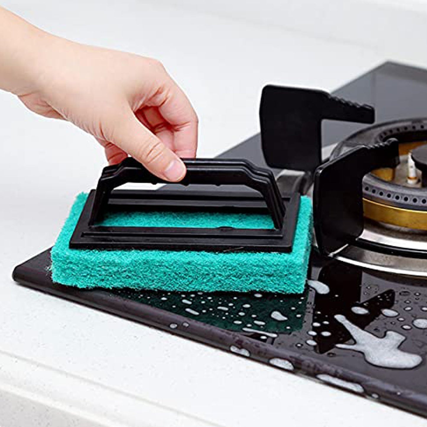 Tile cleaning multipurpose scrubber Brush with handle - infinityexculsivestore.com