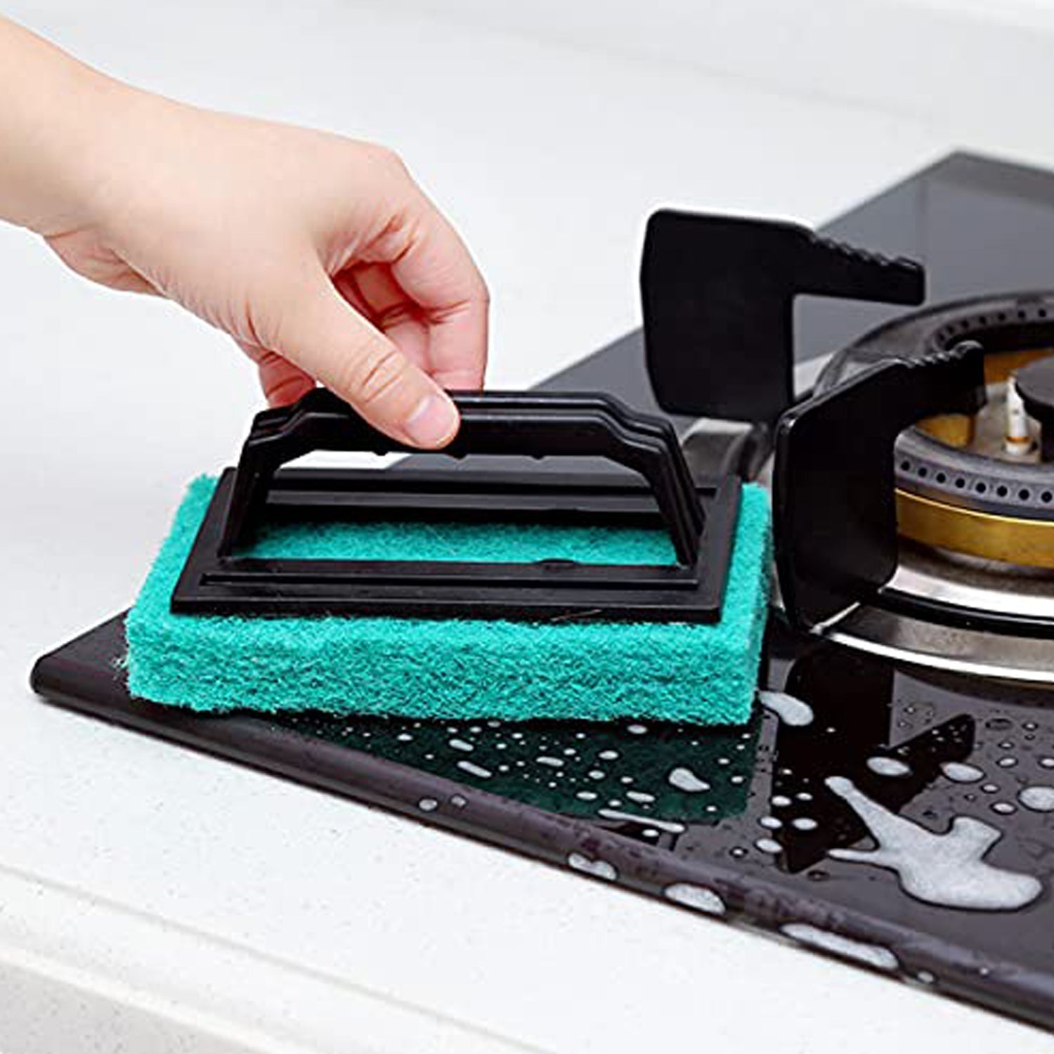 Tile cleaning multipurpose scrubber Brush with handle - infinityexculsivestore.com