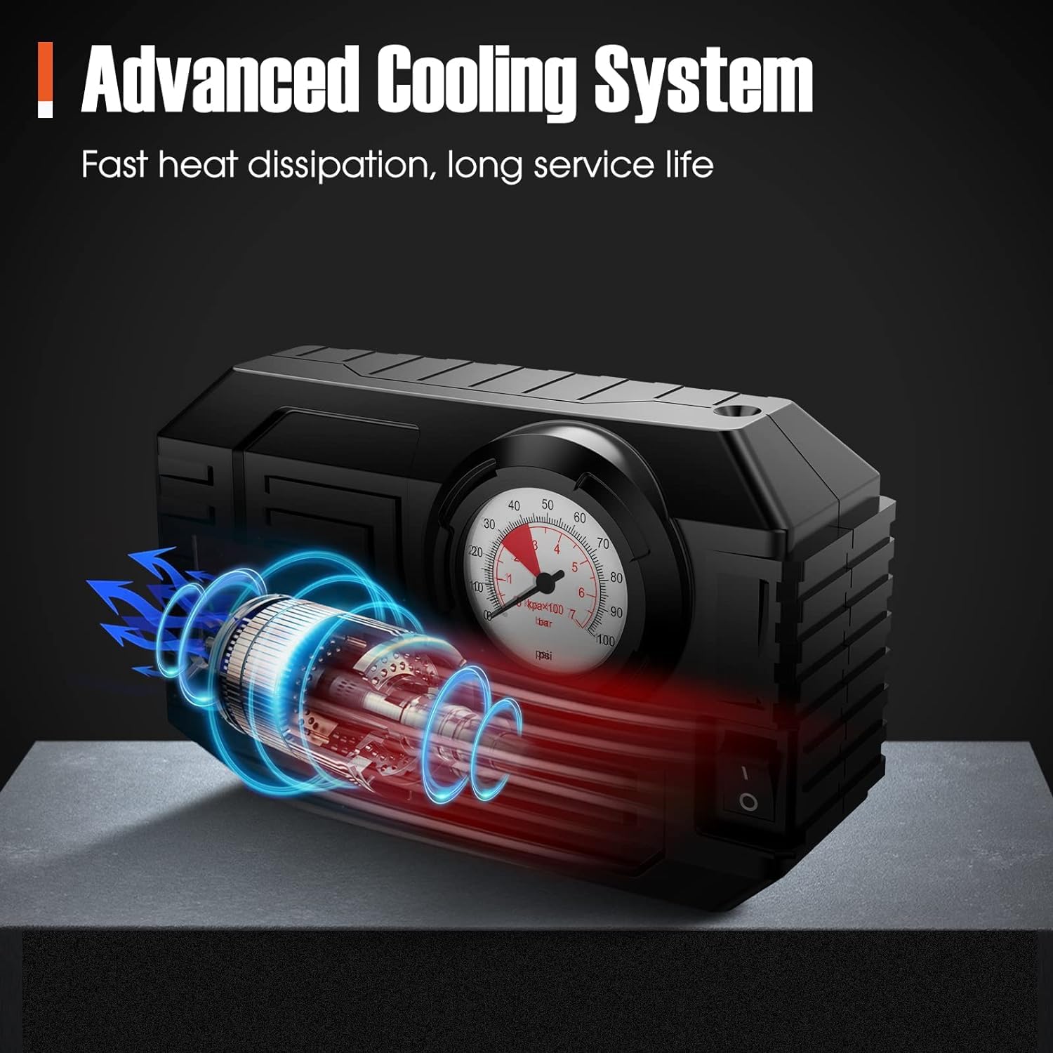 Tire Inflator Portable Air Compressor 12V Small Air Pump for Car Tires Bicycle Balloons, Cars, Bike, Bicycles and Other Inflatables with LED Light (12V) - infinityexculsivestore.com