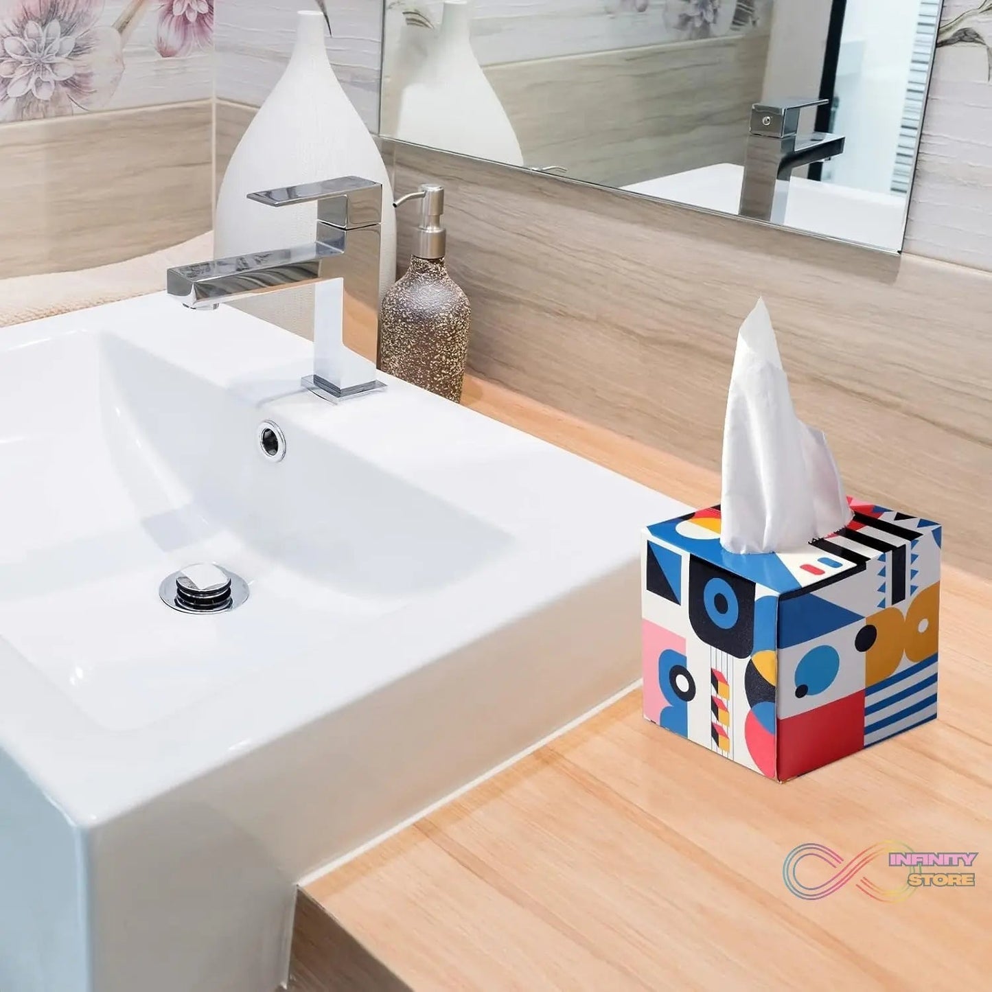 Tissues Cube Box – Stylish and Practical Tissue Holder for Home & Office (50 Pcs Set Approx) - infinityexculsivestore.com
