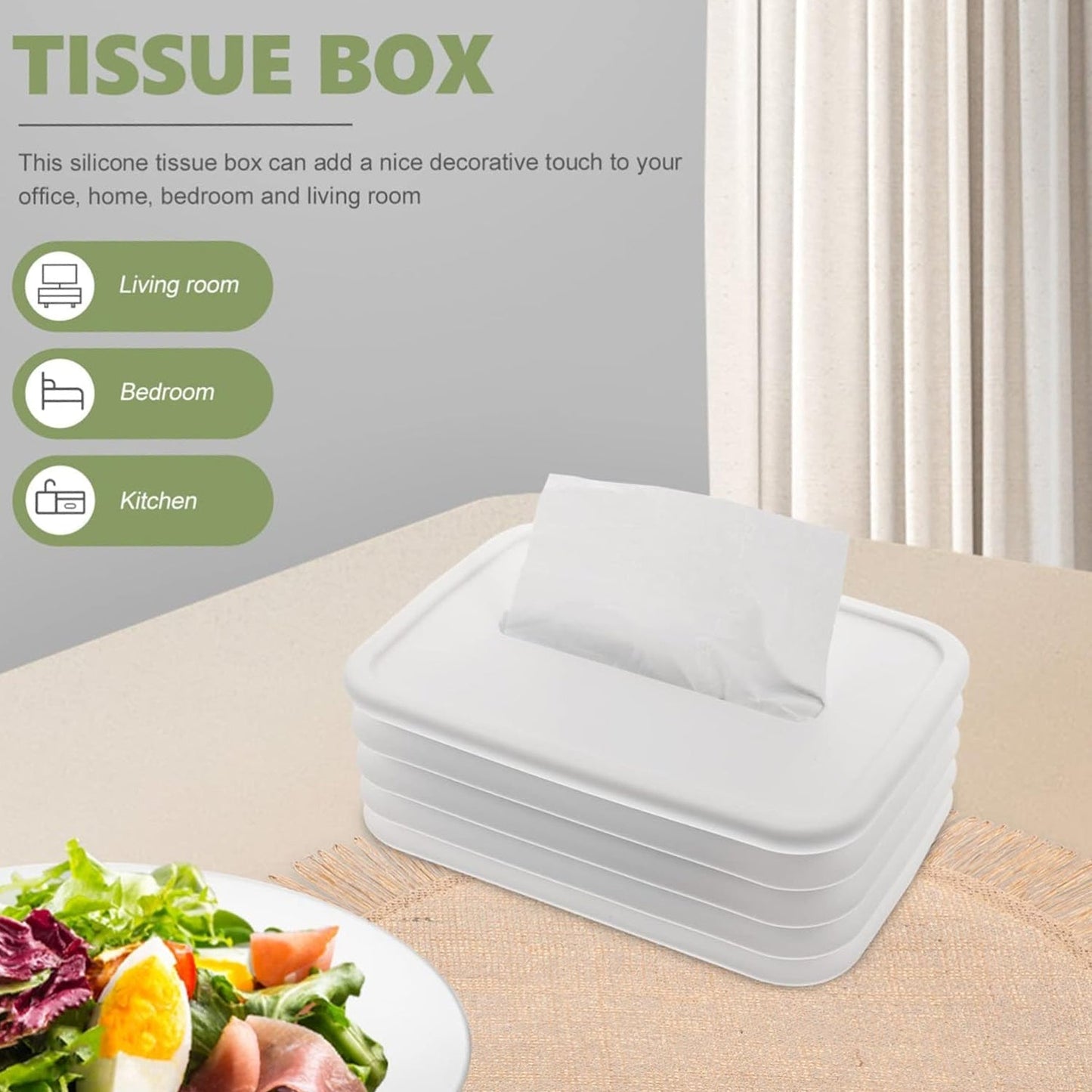 Tissues Holder Silicone Simple Tissue Box Tissues Cylinder Tissues Cube Box Tissue Holder for Bathroom Office Car Bedroom for Bathroom Room Office Car - infinityexculsivestore.com