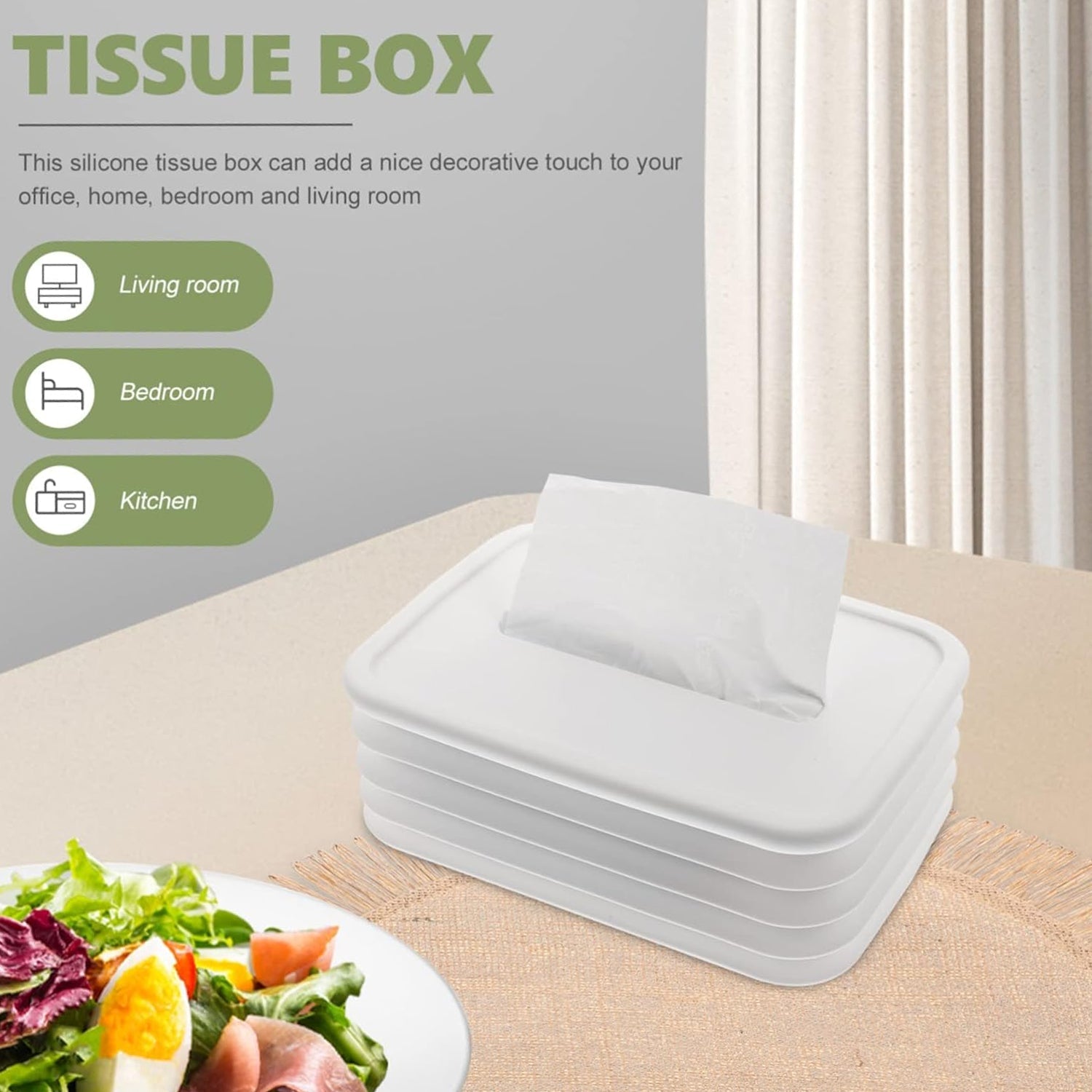 Tissues Holder Silicone Simple Tissue Box Tissues Cylinder Tissues Cube Box Tissue Holder for Bathroom Office Car Bedroom for Bathroom Room Office Car - infinityexculsivestore.com