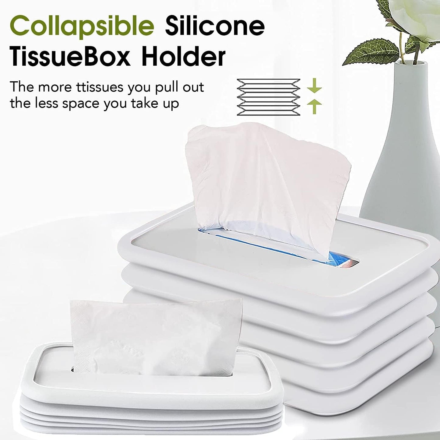 Tissues Holder Silicone Simple Tissue Box Tissues Cylinder Tissues Cube Box Tissue Holder for Bathroom Office Car Bedroom for Bathroom Room Office Car - infinityexculsivestore.com