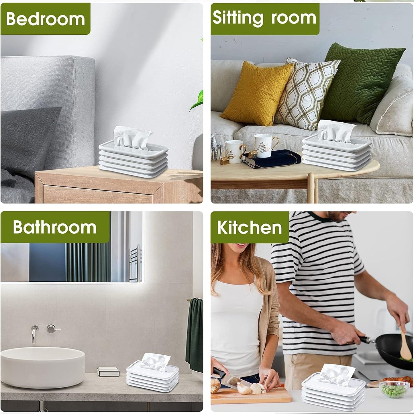 Tissues Holder Silicone Simple Tissue Box Tissues Cylinder Tissues Cube Box Tissue Holder for Bathroom Office Car Bedroom for Bathroom Room Office Car - infinityexculsivestore.com