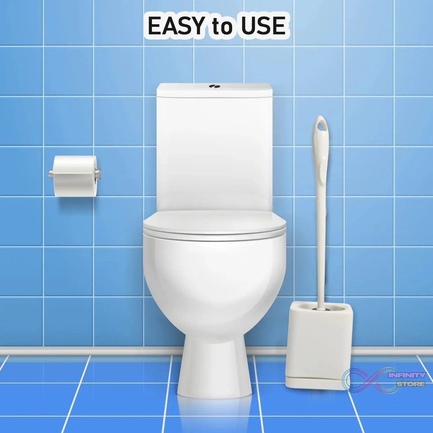 Toilet Brush Set with Holder – Long Handle Cleaning Tool - infinityexculsivestore.com