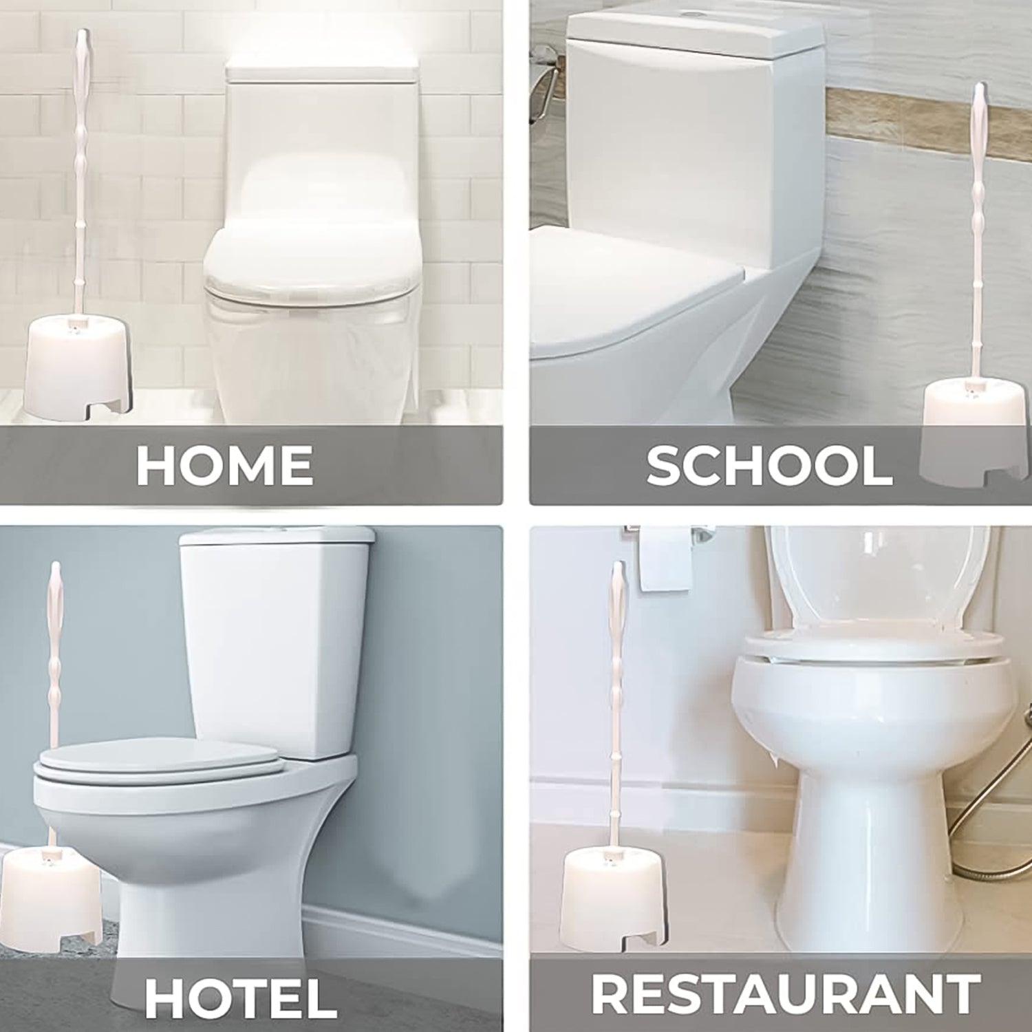 Toilet Brush with Holder Stand, Toilet Brush Set Toilet Cleaning Brush Household, Bathroom Cleaning Tools - infinityexculsivestore.com