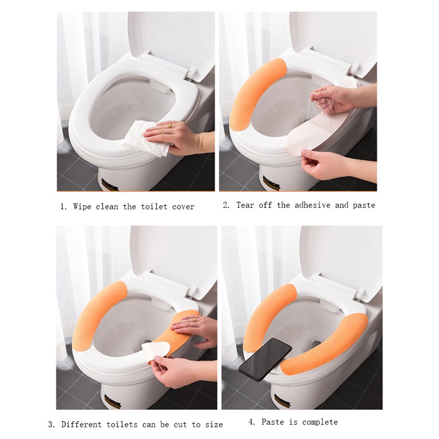 Toilet Seat Cover, Toilet Seat Cushion Soft and Warm Washable Toilet seat Cover Sheets Comfortable - infinityexculsivestore.com