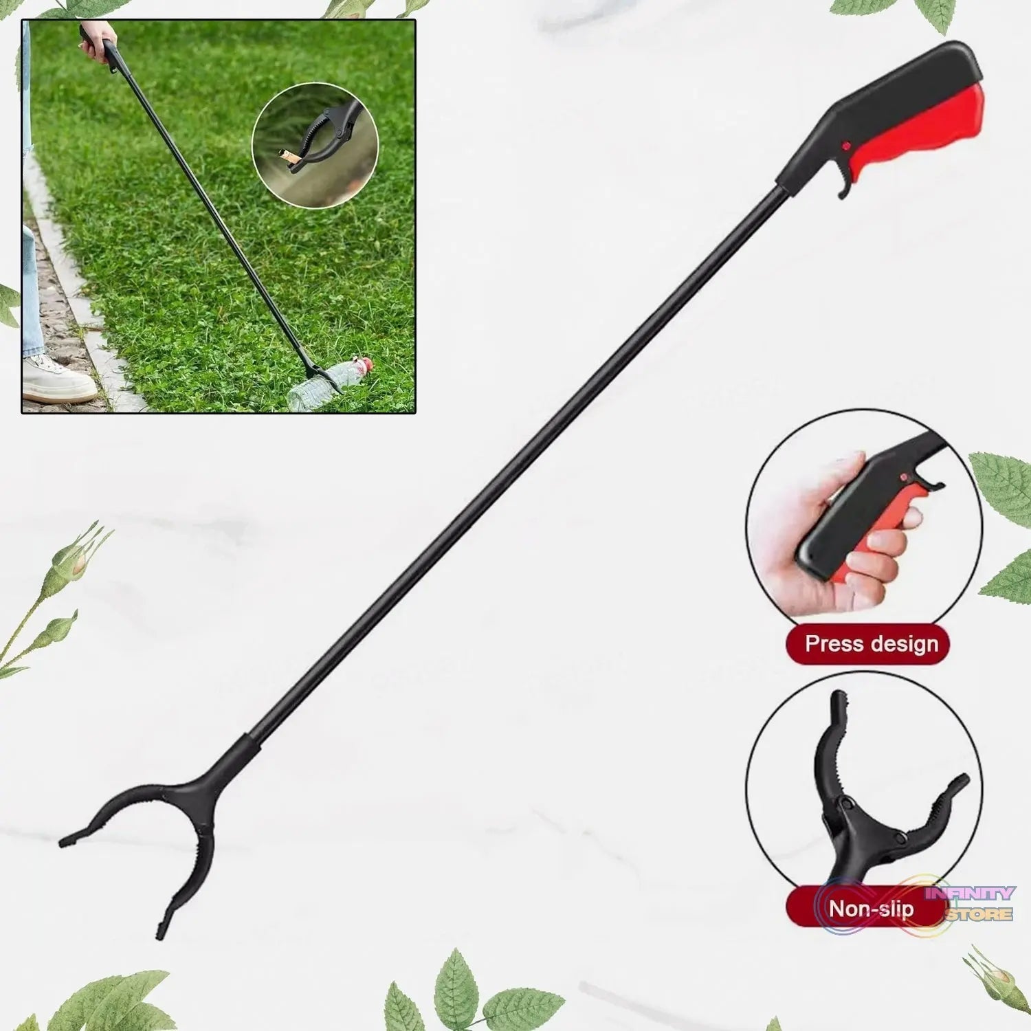 Tool Pick Up Stick for Elderly, Robust Gripping Tool for Outdoor Cleaning (1 pc / Big) - infinityexculsivestore.com