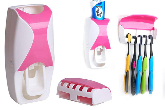 Toothpaste Dispenser & Tooth Brush with Toothbrush - infinityexculsivestore.com