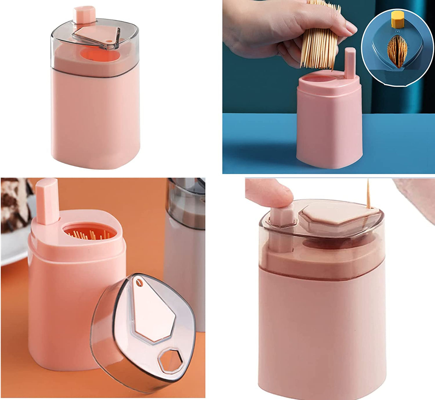 Toothpick Holder Dispenser, Pop - Up Automatic Toothpick Dispenser, Toothpick Storage Box - infinityexculsivestore.com