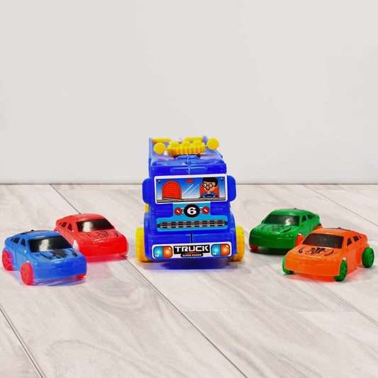Toy Set Truck with 4 Mini Cars Toy Vehicles for Children - infinityexculsivestore.com