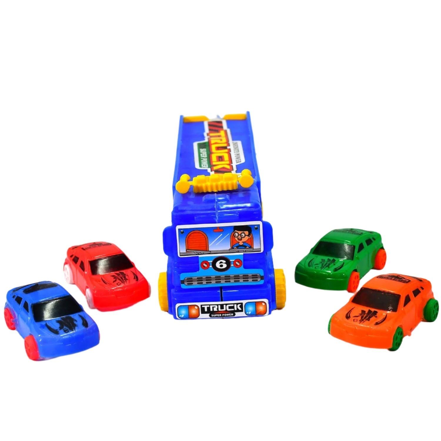 Toy Set Truck with 4 Mini Cars Toy Vehicles for Children - infinityexculsivestore.com