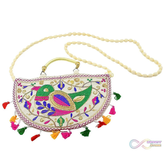 Traditional handbag, Rajasthani Jaipuri Cotton Bag (1 Pc) - infinityexculsivestore.com