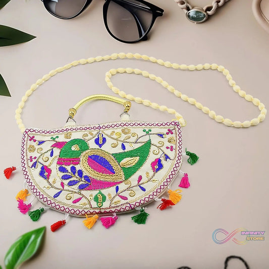 Traditional handbag, Rajasthani Jaipuri Cotton Bag (1 Pc) - infinityexculsivestore.com