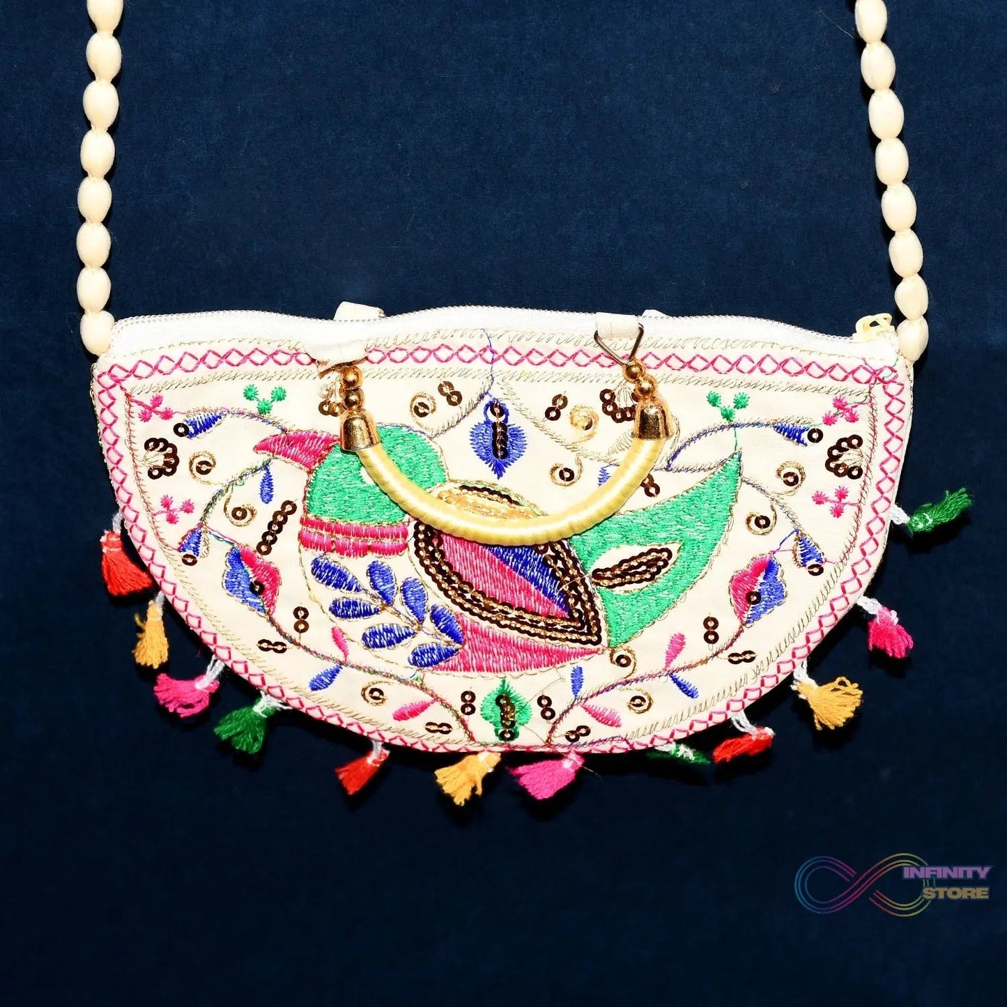 Traditional handbag, Rajasthani Jaipuri Cotton Bag (1 Pc) - infinityexculsivestore.com