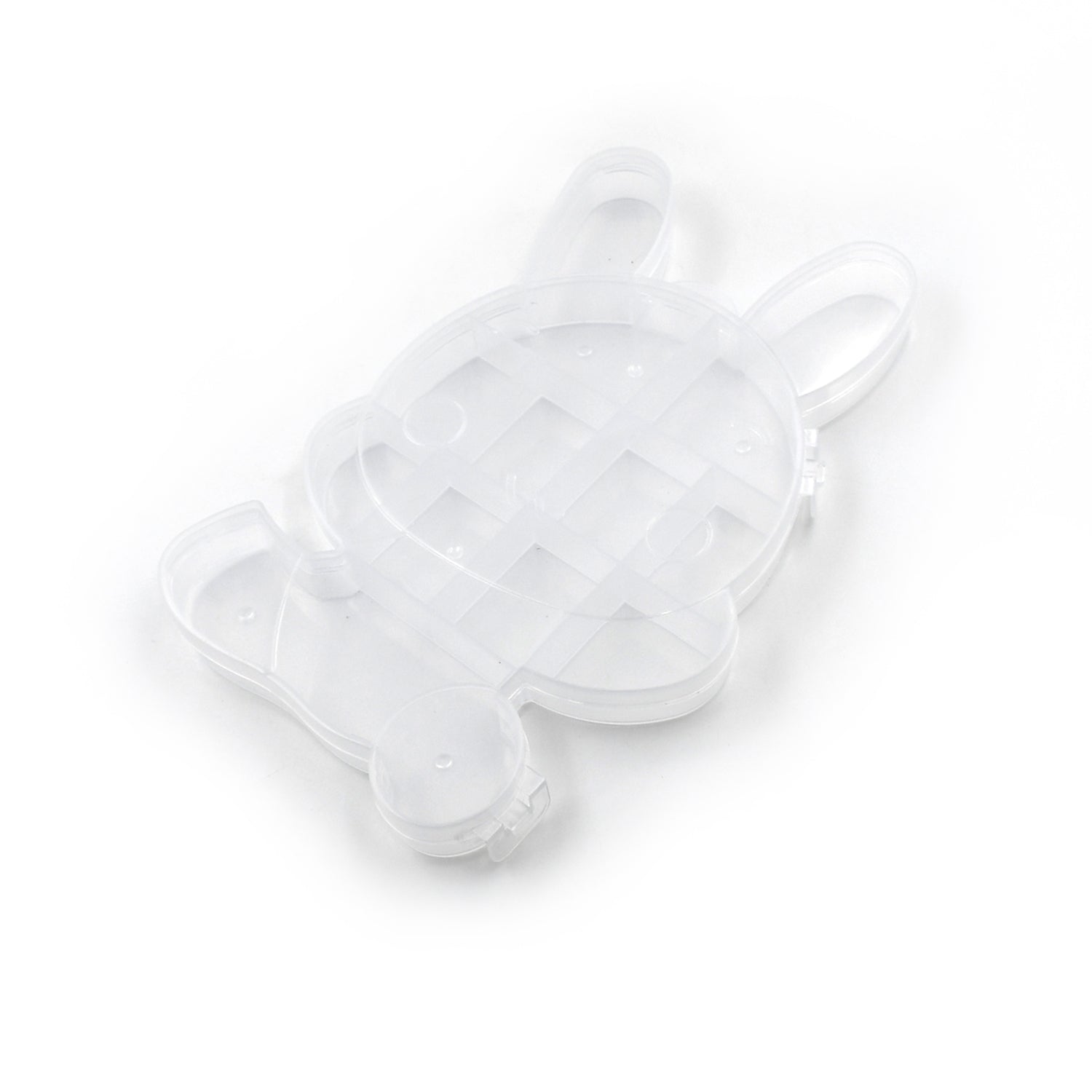 Transparent Cartoon Bear Clear Plastic Storage Box Jewelry Organizer Holder Cabinets For Small objects (1 Pc Mix Color) - infinityexculsivestore.com