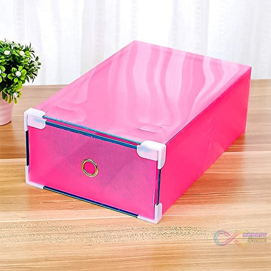Transparent Drawer Style Shoe Storage Box (1 Pc) - infinityexculsivestore.com
