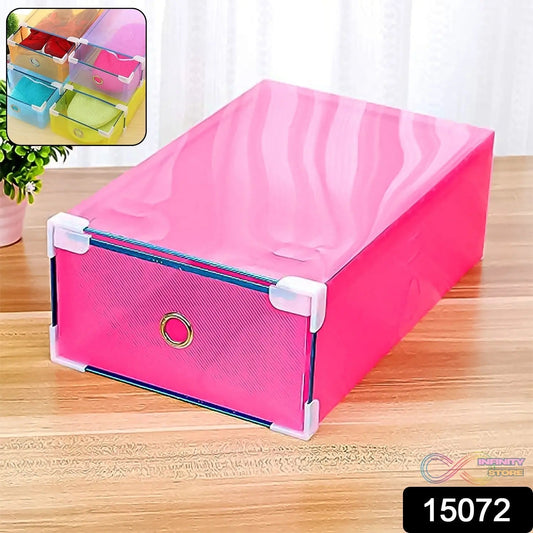 Transparent Drawer Style Shoe Storage Box (1 Pc) - infinityexculsivestore.com
