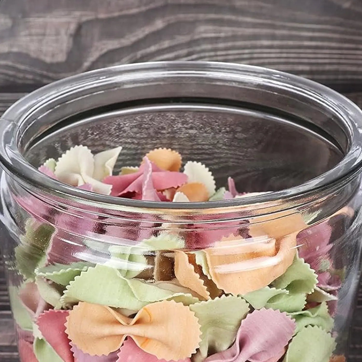 Transparent Kitchen Plastic Container/ Jar Set (2 Pcs Set / 1100 ML Approx) - infinityexculsivestore.com