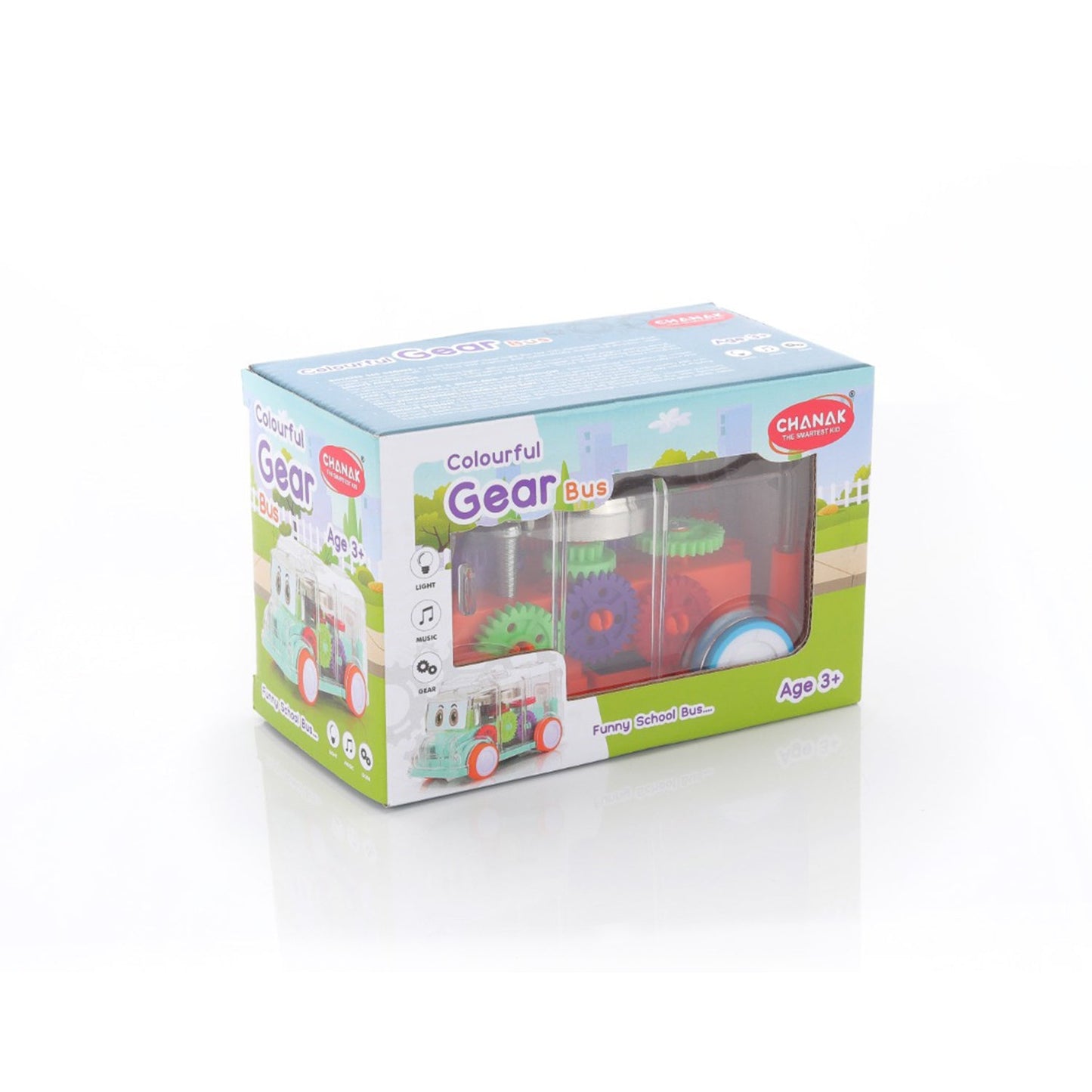 Transparent Musical Mini School Bus Toy for Kids - infinityexculsivestore.com