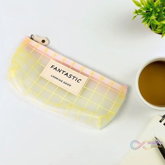 Transparent Pencil Zip Pouch Bag Zipper (1 Pc) - infinityexculsivestore.com