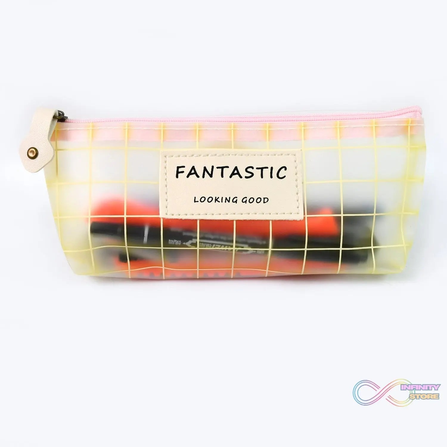 Transparent Pencil Zip Pouch Bag Zipper (1 Pc) - infinityexculsivestore.com