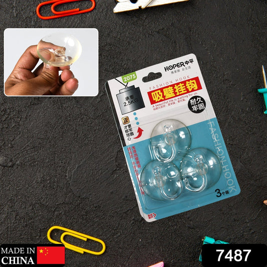 Transparent Rubber Vacuum Hangers for Bathroom, Kitchen, and Wall - infinityexculsivestore.com