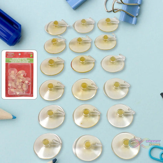 Transparent Rubber Vacuum Sucker, Suction Cup Hooks (18 Pcs Set) - infinityexculsivestore.com