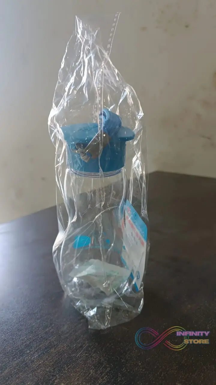 Transparent Travel Portable Water Bottle with Carry Straps (280 ML / 1 Pc) - infinityexculsivestore.com