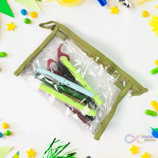 Transparent Zipper Closing Pouch (1 Pc) - infinityexculsivestore.com