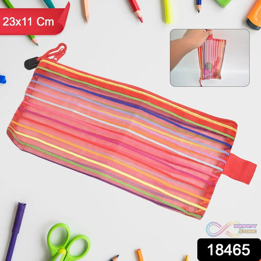Transparent Zippered Nylon Mesh Multi Purpose Pouch / Purse - infinityexculsivestore.com