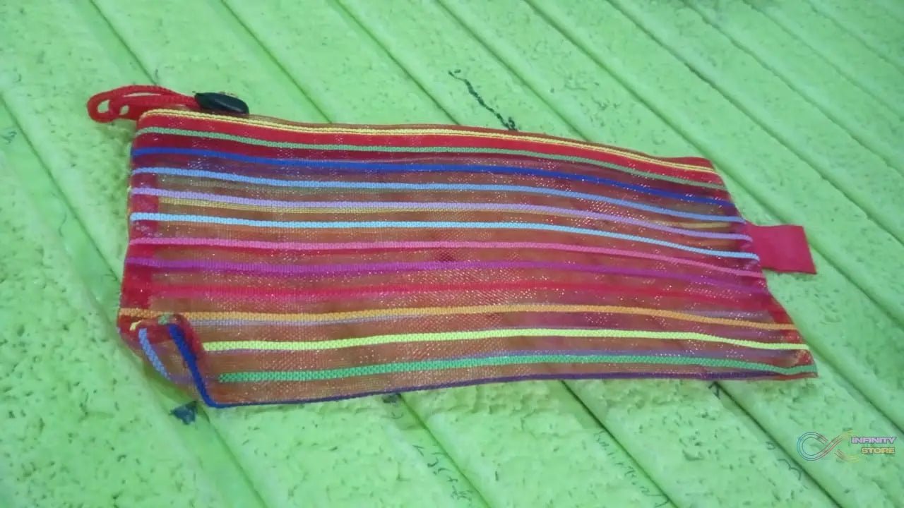 Transparent Zippered Nylon Mesh Multi Purpose Pouch / Purse - infinityexculsivestore.com