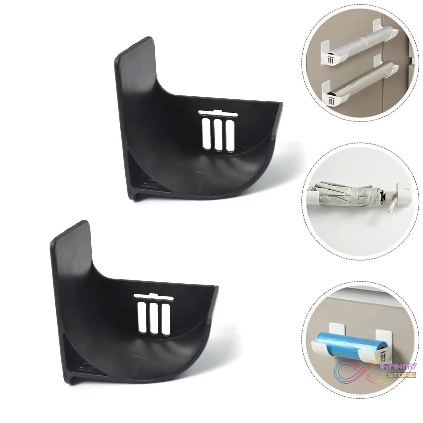 Trash Bag Holder, Wall Mounted Trash Bags Storage Rack (1 Pair) - infinityexculsivestore.com
