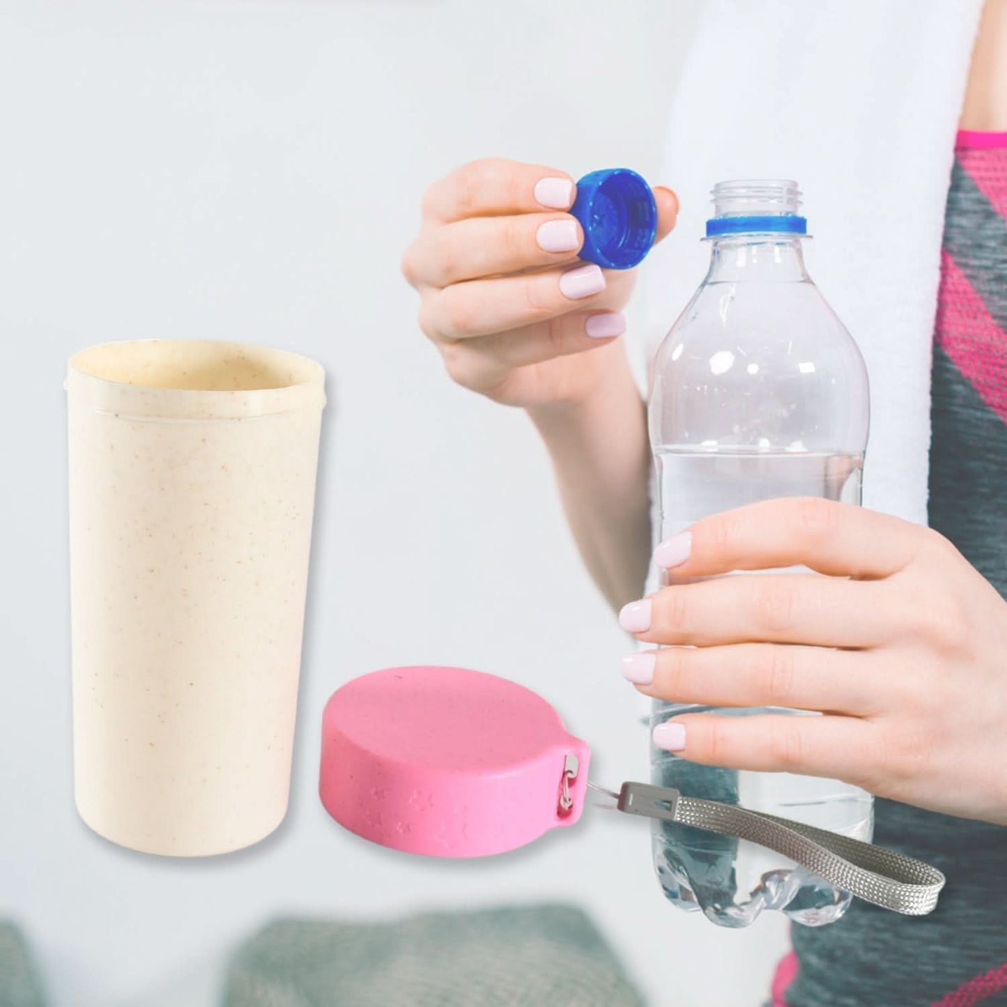 Travel Coffee Cup Portable Water Bottle Wheat Straw Coffee Tea Mug Coffee Mug with Lids for Coffee Tea (300 ML Approx) - infinityexculsivestore.com