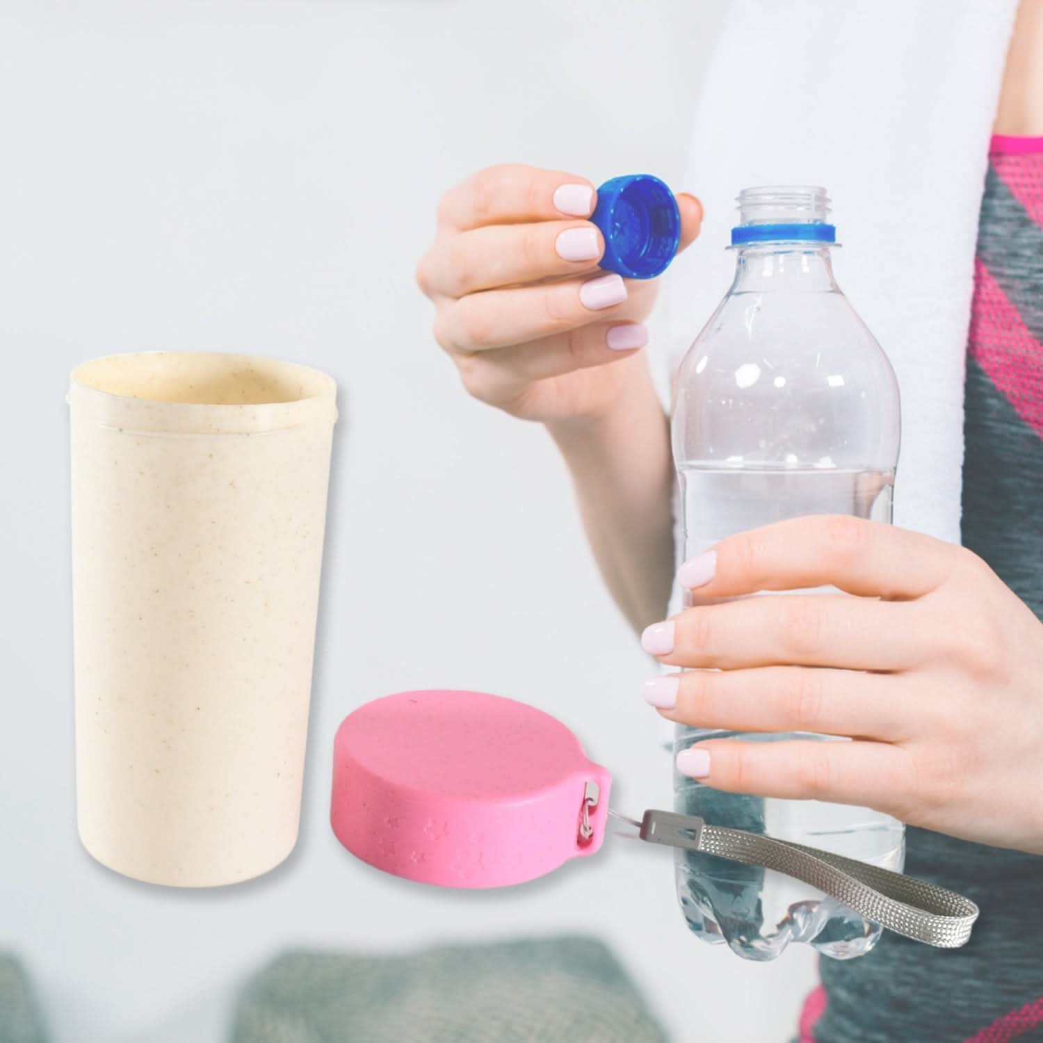 Travel Coffee Cup Portable Water Bottle Wheat Straw Coffee Tea Mug Coffee Mug with Lids for Coffee Tea (300 ML Approx) - infinityexculsivestore.com